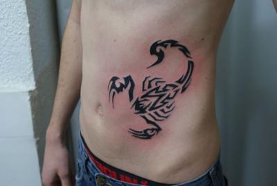 Nos ralisations - animaux divers - Tattoo scorpion tribal . Boutique Tattoo Evolution Perpignan