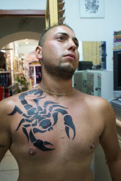 Nos ralisations - tattoo tribal - tribal scorpion