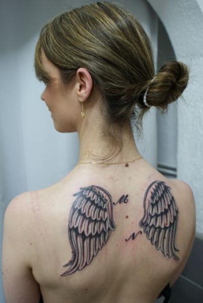 Nos ralisations - ailes - Ailes dans le dos.Boutique Tattoo Evolution Perpignan